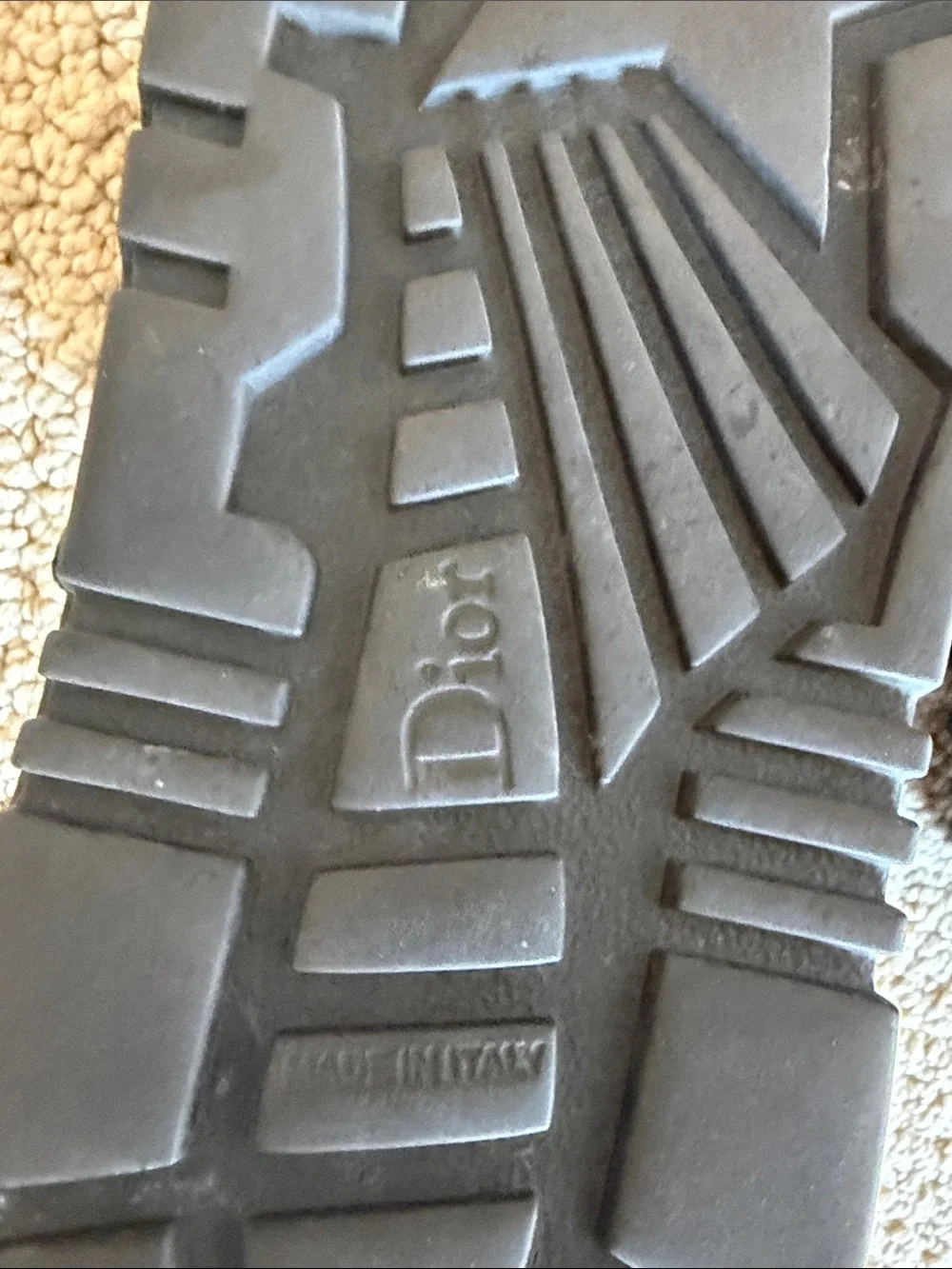 Dior Black Leather Dual-Strap Slide Sandals with Gold Logo 39